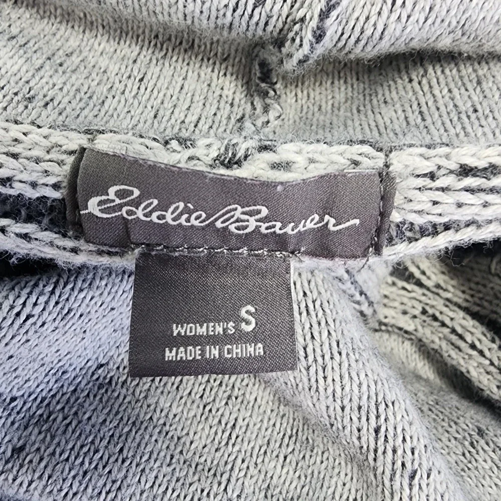 Eddie Bauer Womens Nordic‎ Fair Isle Sweater Gray Lagenlook Gorpcore Indie Small